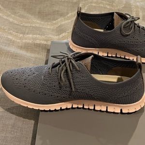 Cole Haan gray and pink 8 sneakers
